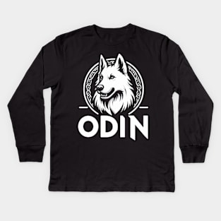 Odin The White Swiss Shepherd Kids Long Sleeve T-Shirt